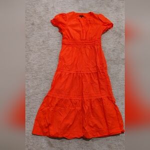 Quince Bold Orange Dress